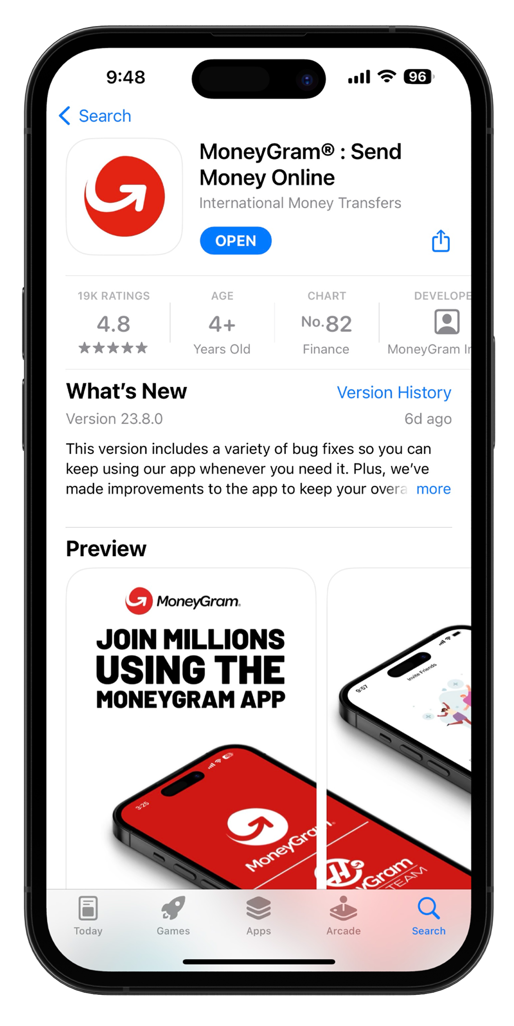 Download MoneyGram Money Transfer App Screen